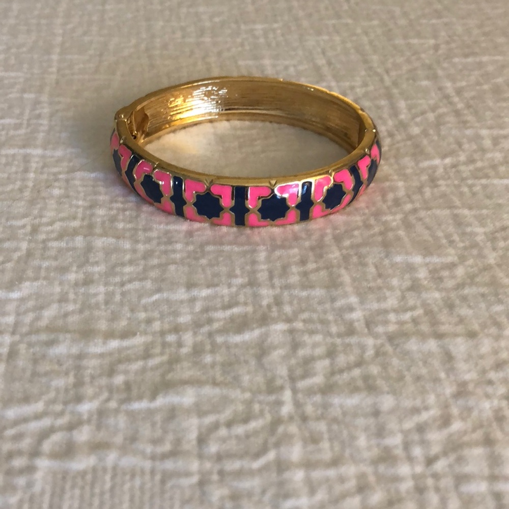 Pink and navy bracelet